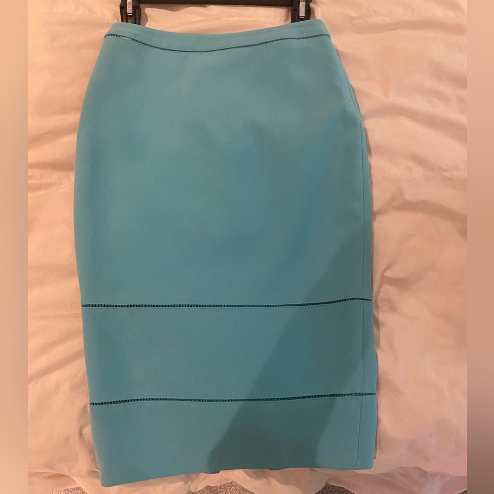 Elizabeth and James Turquoise Pencil Skirt